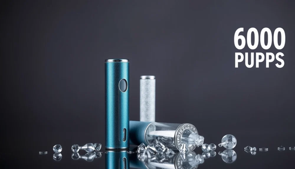 Image of a crystal vape 6000 puffs device in various flavors, showcasing its sleek design and long-lasting performance for vaping enthusiasts.