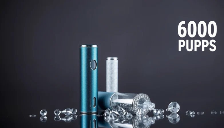 Image of a crystal vape 6000 puffs device in various flavors, showcasing its sleek design and long-lasting performance for vaping enthusiasts.